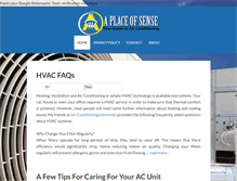 Tablet Screenshot of aplaceofsense.com